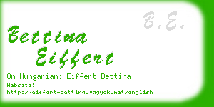 bettina eiffert business card